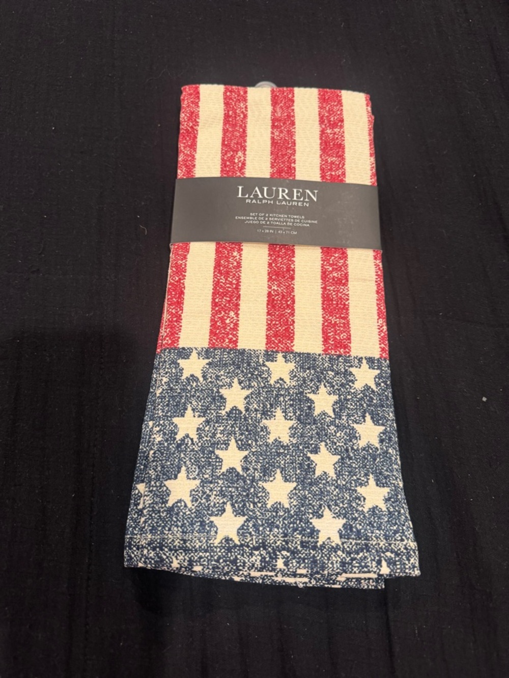 Lauren by Ralph Lauren American Flag towels- set of 2, 100% cotton 🇺🇸